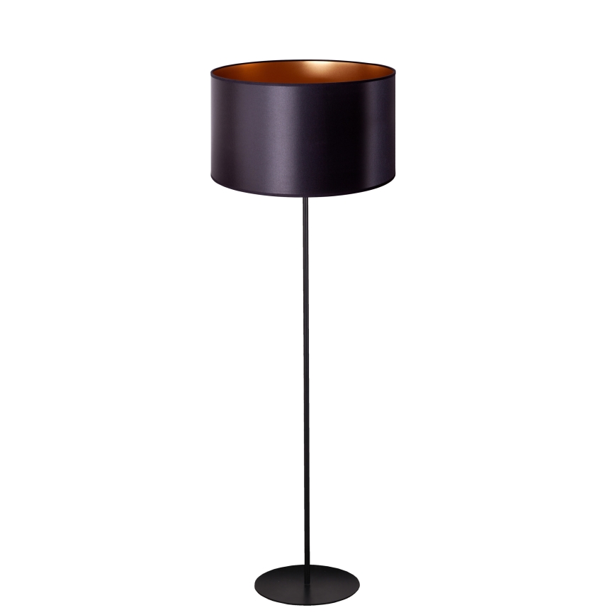 Duolla - Stojací lampa CANNES 1xE27/15W/230V pr. 45 cm černá/měděná