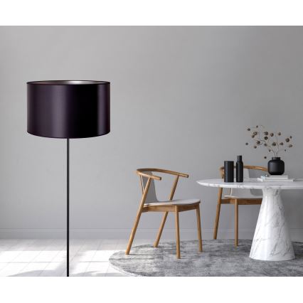 Duolla - Stojací lampa CANNES 1xE27/15W/230V pr. 45 cm černá/stříbrná
