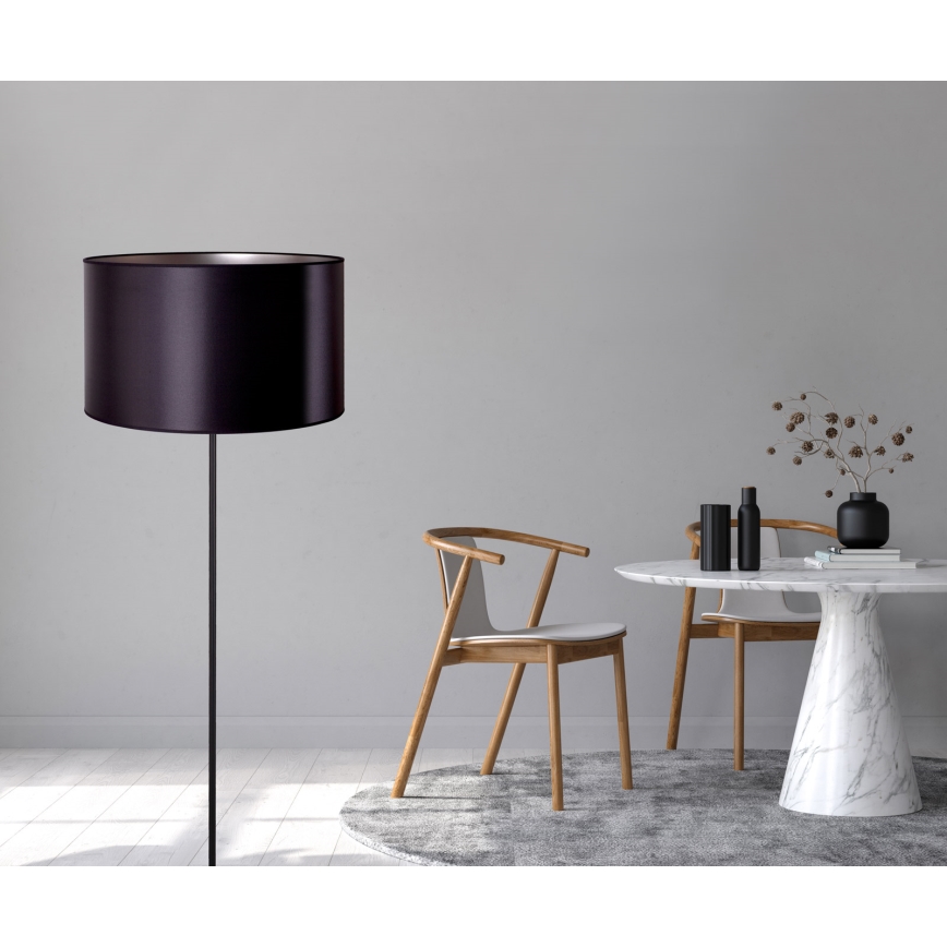 Duolla - Stojací lampa CANNES 1xE27/15W/230V pr. 45 cm černá/stříbrná
