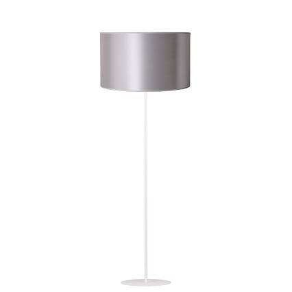 Duolla - Stojací  lampa CANNES 1xE27/15W/230V pr. 45 cm stříbrná/bílá