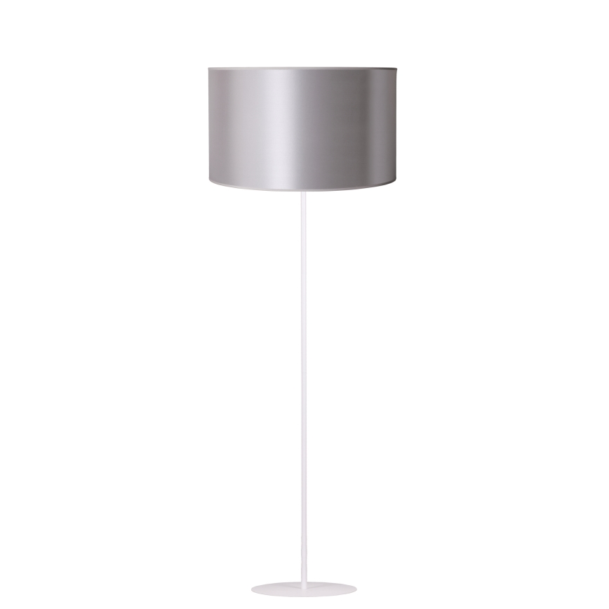 Duolla - Stojací  lampa CANNES 1xE27/15W/230V pr. 45 cm stříbrná/bílá