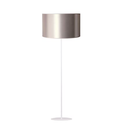 Duolla - Stojací lampa CANNES 1xE27/15W/230V pr. 45 cm stříbrná/bílá