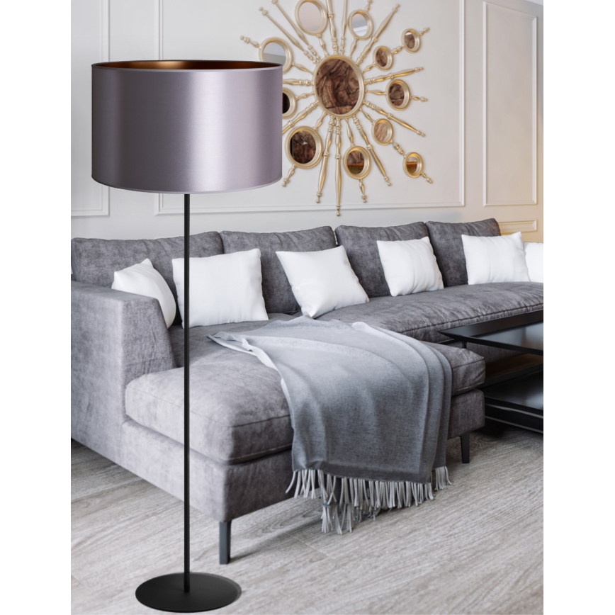 Duolla - Stojací lampa CANNES 1xE27/15W/230V pr. 45 cm stříbrná/měděná/černá