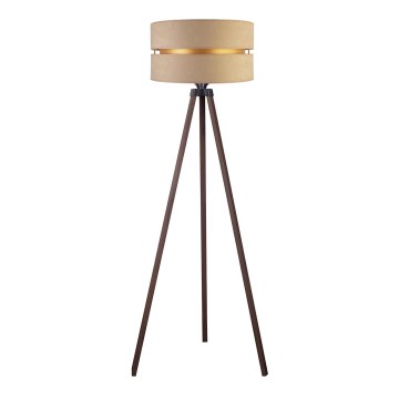 Duolla - Stojací lampa DUO 1xE27/60W/230V pr. 44 cm béžová/hnědá