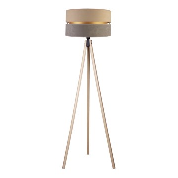 Duolla - Stojací lampa DUO 1xE27/60W/230V pr. 44 cm béžová/šedá/béžová