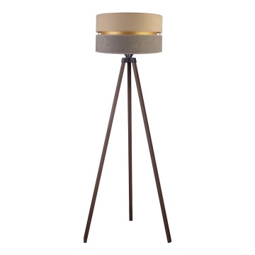 Duolla - Stojací lampa DUO 1xE27/60W/230V pr. 44 cm béžová/šedá/hnědá