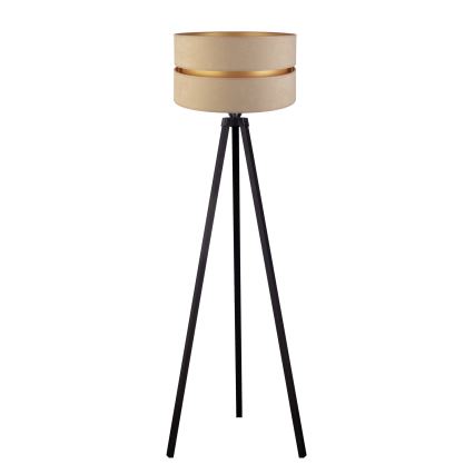 Duolla - Stojací lampa DUO 1xE27/60W/230V pr. 44 cm béžová/wenge