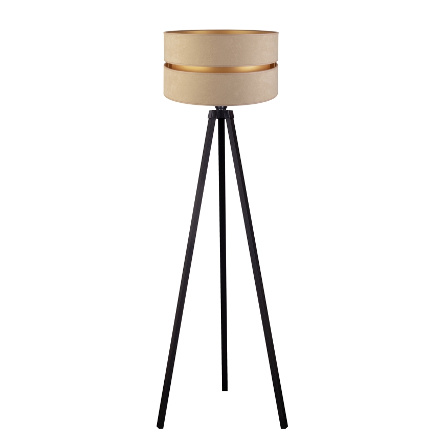 Duolla - Stojací lampa DUO 1xE27/60W/230V pr. 44 cm béžová/wenge