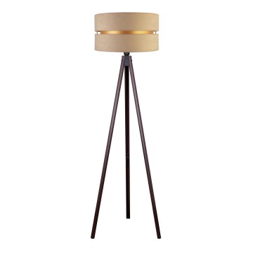 Duolla - Stojací lampa DUO 1xE27/60W/230V pr. 44 cm béžová/wenge