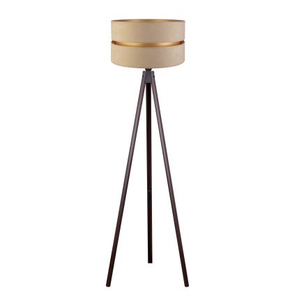 Duolla - Stojací lampa DUO 1xE27/60W/230V pr. 44 cm béžová/wenge