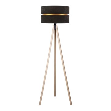 Duolla - Stojací lampa DUO 1xE27/60W/230V pr. 44 cm černá/béžová