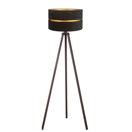 Duolla - Stojací lampa DUO 1xE27/60W/230V pr. 44 cm černá/hnědá