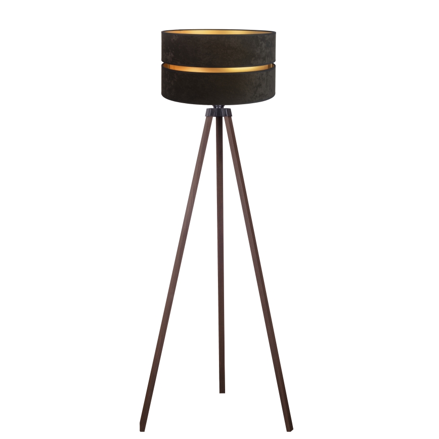 Duolla - Stojací lampa DUO 1xE27/60W/230V pr. 44 cm černá/hnědá