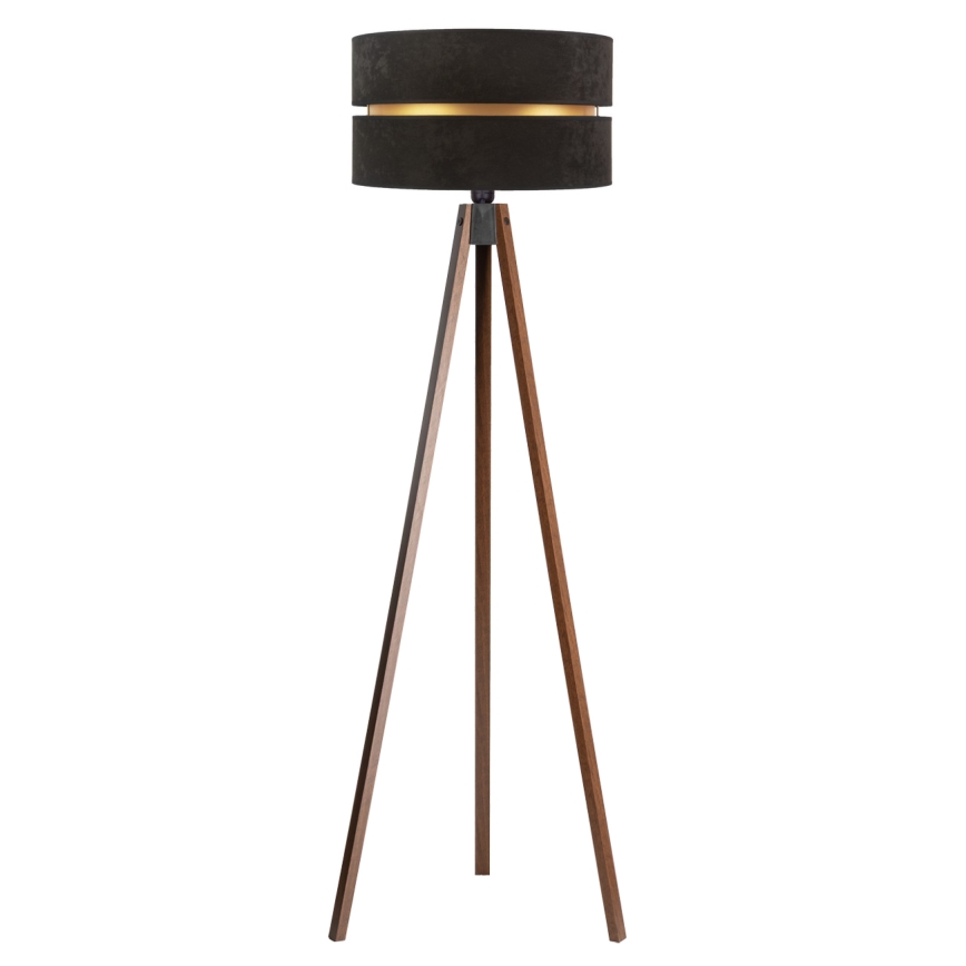 Duolla - Stojací lampa DUO 1xE27/60W/230V pr. 44 cm černá/wenge