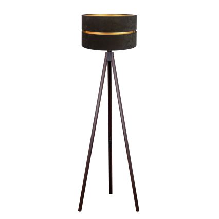 Duolla - Stojací lampa DUO 1xE27/60W/230V pr. 44 cm černá/wenge