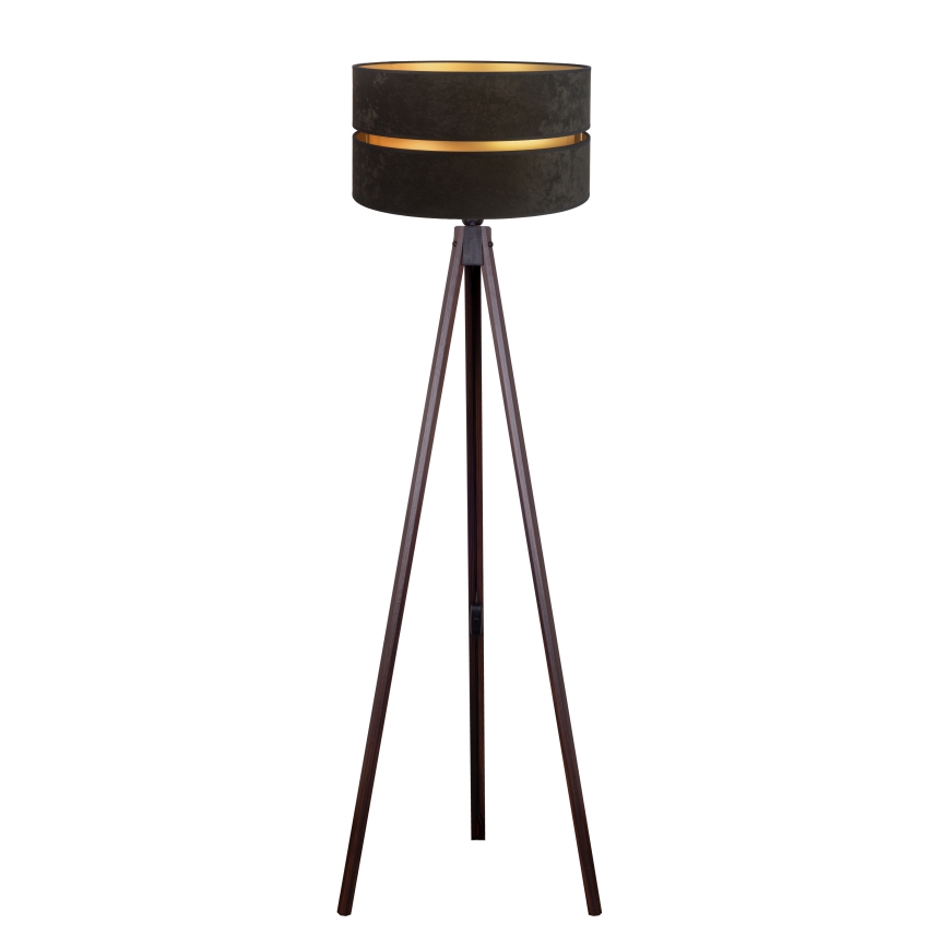 Duolla - Stojací lampa DUO 1xE27/60W/230V pr. 44 cm černá/wenge