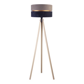 Duolla - Stojací lampa DUO 1xE27/60W/230V pr. 44 cm šedá/modrá/béžová