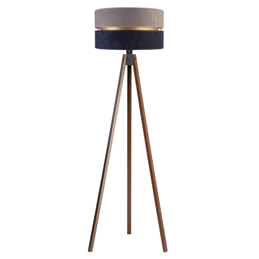 Duolla - Stojací lampa DUO 1xE27/60W/230V pr. 44 cm šedá/modrá/wenge