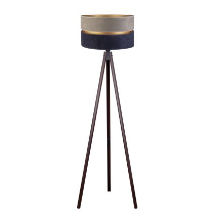 Duolla - Stojací lampa DUO 1xE27/60W/230V pr. 44 cm šedá/modrá/wenge