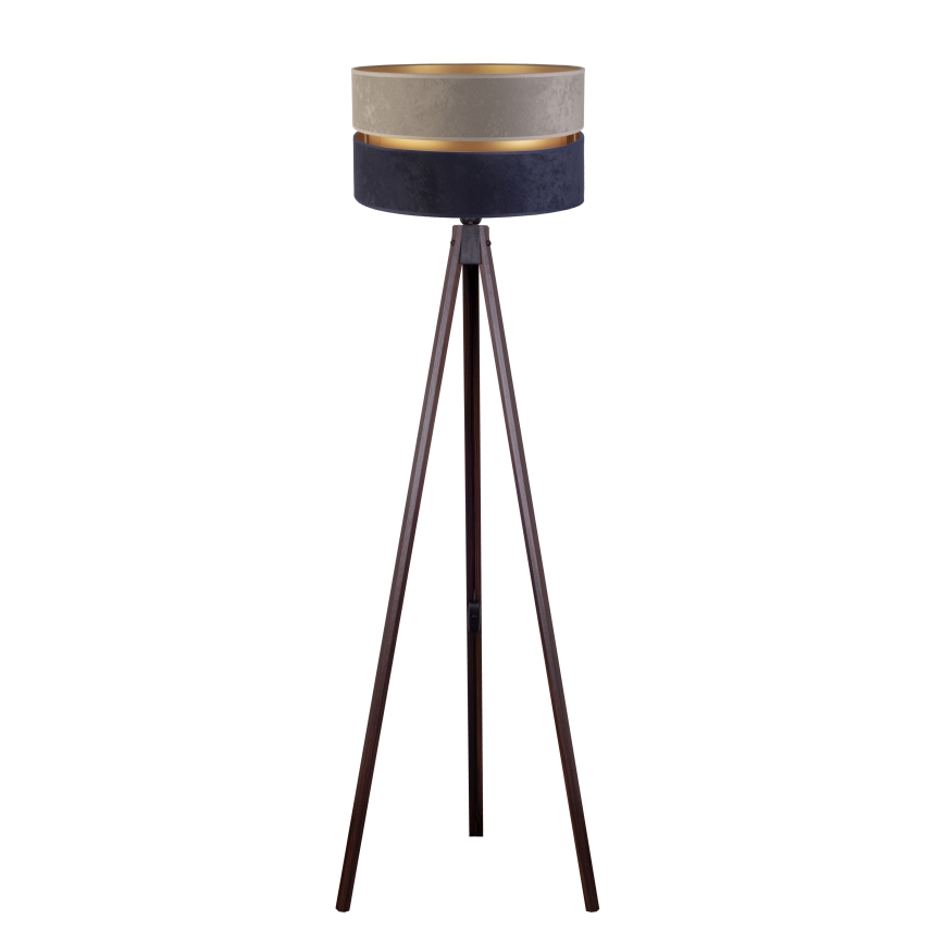 Duolla - Stojací lampa DUO 1xE27/60W/230V pr. 44 cm šedá/modrá/wenge