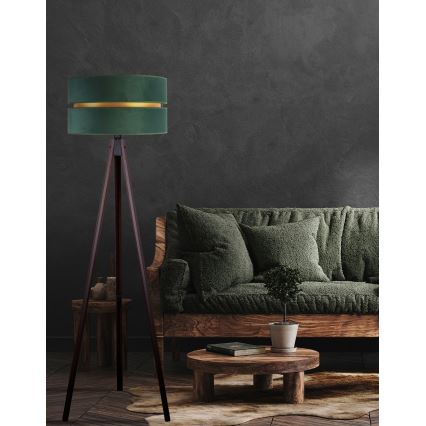 Duolla - Stojací lampa DUO 1xE27/60W/230V pr. 44 cm zelená/wenge