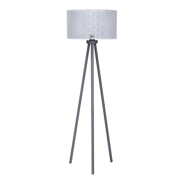 Duolla - Stojací lampa ECHO1 1xE27/40W/230V pr. 45 cm šedá/krajka