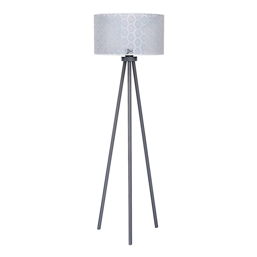 Duolla - Stojací lampa ECHO1 1xE27/40W/230V pr. 45 cm šedá/krajka