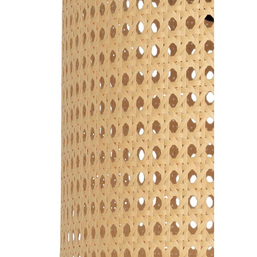 Duolla - Stojací lampa ROLLER 1xE27/15W/230V pr. 45 cm ratan/černá