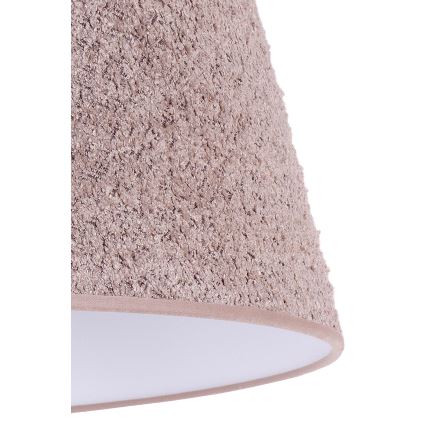 Duolla - Stolní lampa BOUCLE 1xE27/15W/230V pr. 28 cm hnědá/dřevo