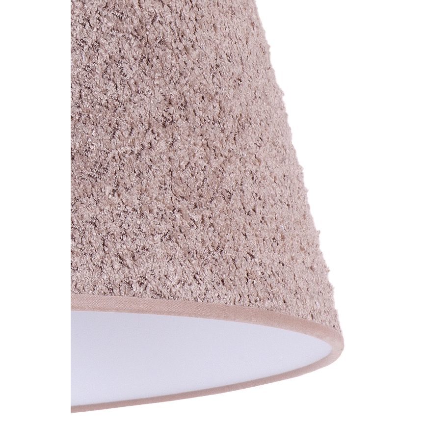 Duolla - Stolní lampa BOUCLE 1xE27/15W/230V pr. 28 cm hnědá/dřevo
