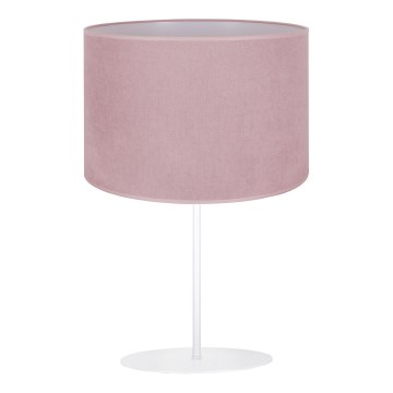 Duolla - Stolní lampa BRISTOL 1xE14/15W/230V pr. 17,5 cm růžová/bílá