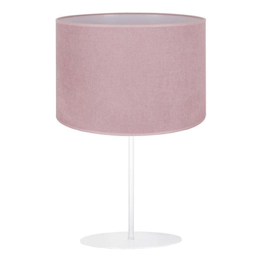 Duolla - Stolní lampa BRISTOL 1xE14/15W/230V pr. 17,5 cm růžová/bílá