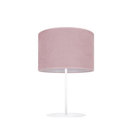 Duolla - Stolní lampa BRISTOL 1xE14/15W/230V pr. 17,5 cm růžová/bílá