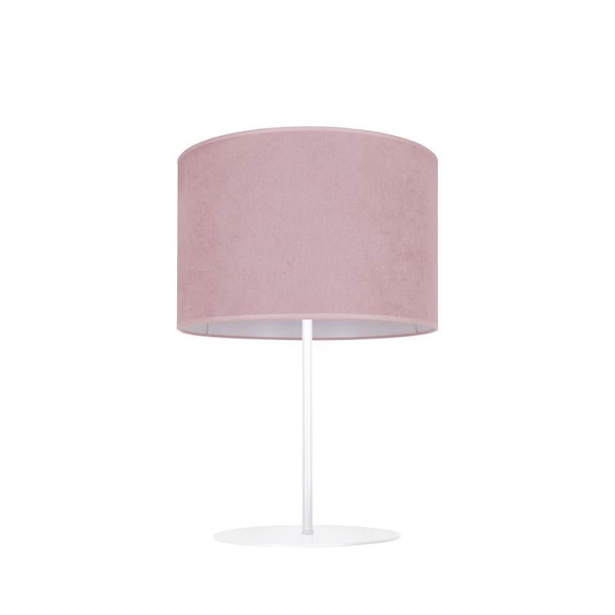 Duolla - Stolní lampa BRISTOL 1xE14/15W/230V pr. 17,5 cm růžová/bílá
