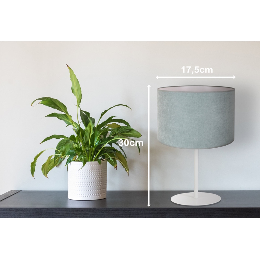 Duolla - Stolní lampa BRISTOL 1xE14/15W/230V pr. 17,5 cm zelená/bílá