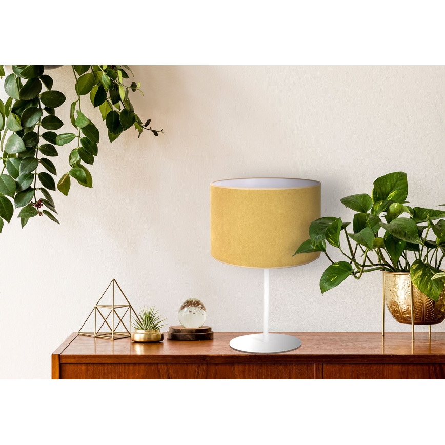 Duolla - Stolní lampa BRISTOL 1xE14/15W/230V pr. 17,5 cm žlutá/bílá