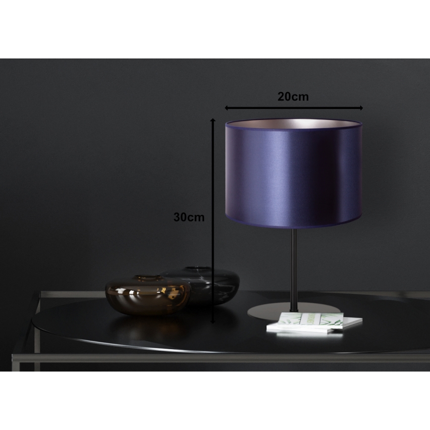 Duolla - Stolní lampa CANNES 1xE14/15W/230V pr. 20 cm modrá/stříbrná/černá