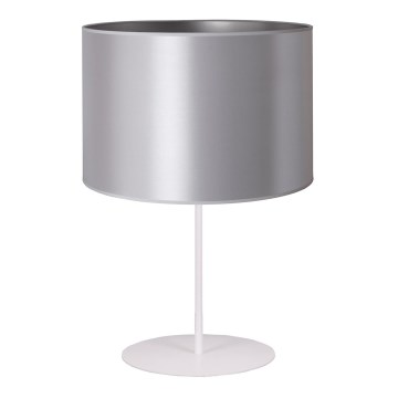 Duolla - Stolní lampa CANNES 1xE14/15W/230V pr. 20 cm stříbrná/bílá