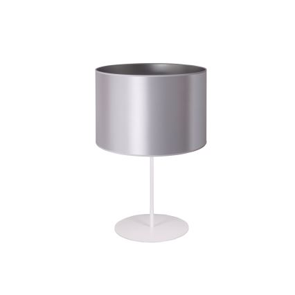 Duolla - Stolní lampa CANNES 1xE14/15W/230V pr. 20 cm stříbrná/bílá