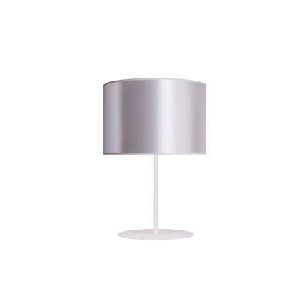 Duolla - Stolní lampa CANNES 1xE14/15W/230V pr. 20 cm stříbrná/bílá