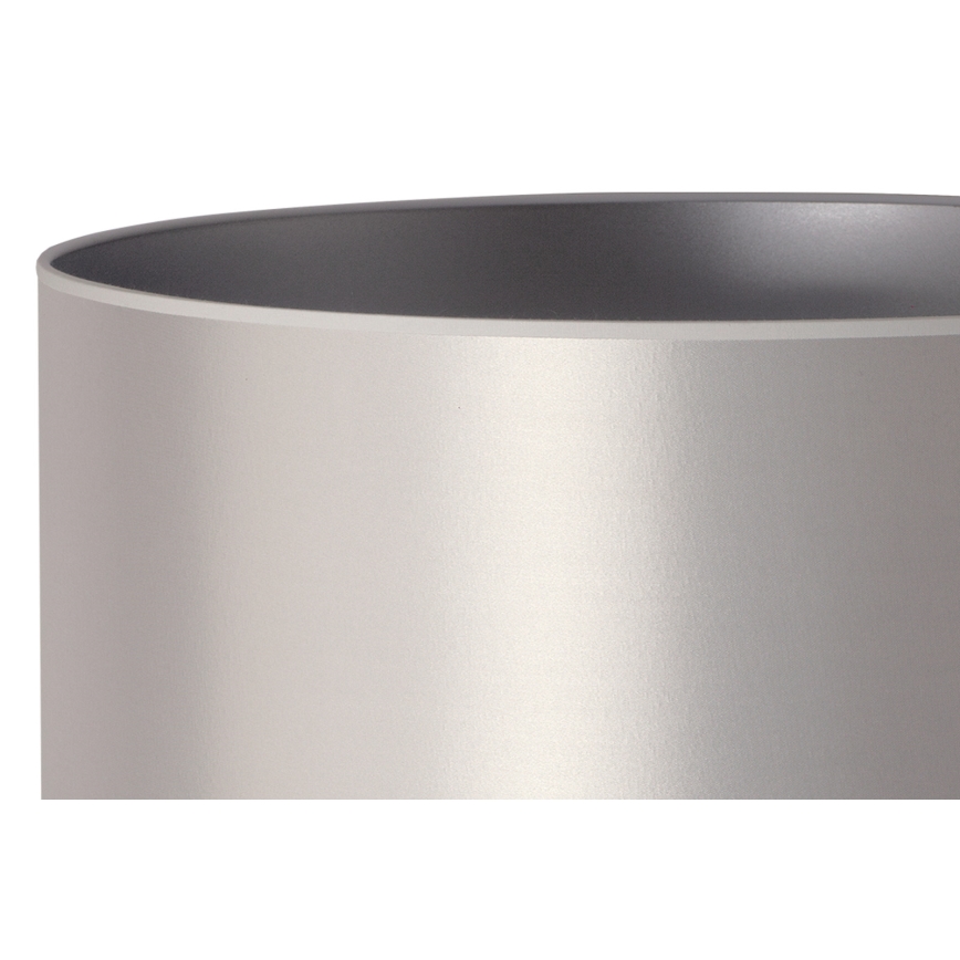 Duolla - Stolní lampa CANNES 1xE14/15W/230V pr. 20 cm stříbrná/bílá