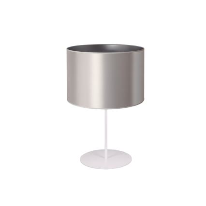 Duolla - Stolní lampa CANNES 1xE14/15W/230V pr. 20 cm stříbrná/bílá