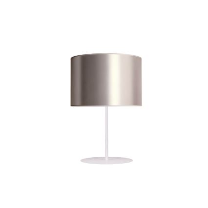 Duolla - Stolní lampa CANNES 1xE14/15W/230V pr. 20 cm stříbrná/bílá