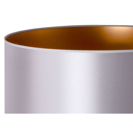 Duolla - Stolní lampa CANNES 1xE14/15W/230V pr. 20 cm stříbrná/měděná/bílá