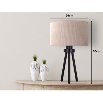 Duolla - Stolní lampa LYON 1xE27/15W/230V béžová