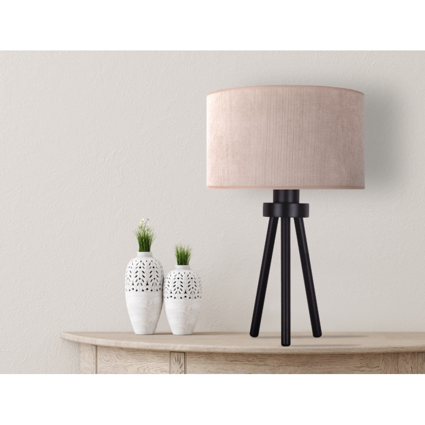 Duolla - Stolní lampa LYON 1xE27/15W/230V pr. 30 cm béžová