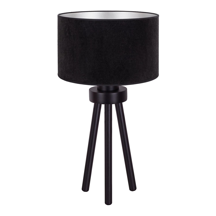 Duolla - Stolní lampa LYON 1xE27/15W/230V pr. 30 cm černá