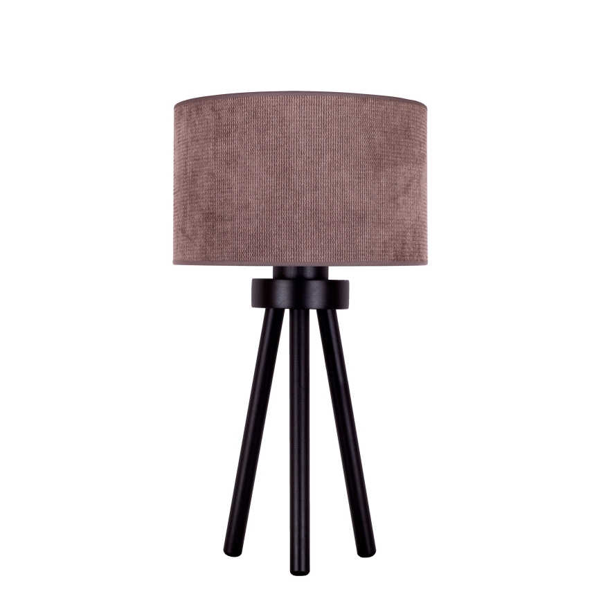 Duolla - Stolní lampa LYON 1xE27/15W/230V pr. 30 cm hnědá