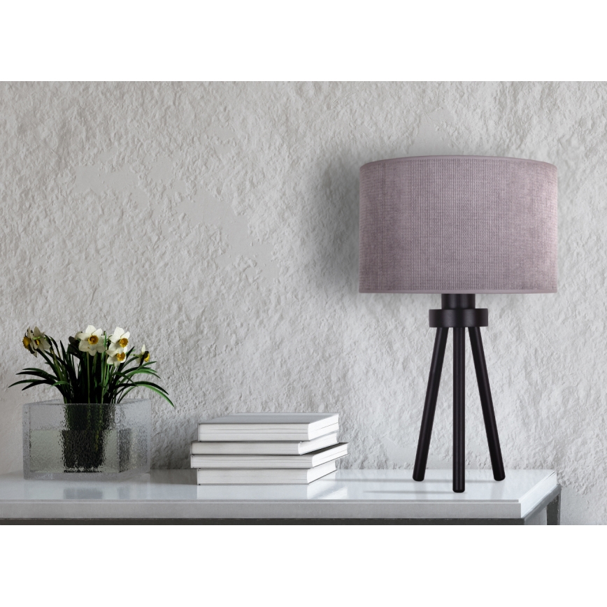 Duolla - Stolní lampa LYON 1xE27/15W/230V pr. 30 cm šedá