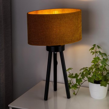Duolla - Stolní lampa OVAL 1xE27/15W/230V pr. 30 cm hnědá